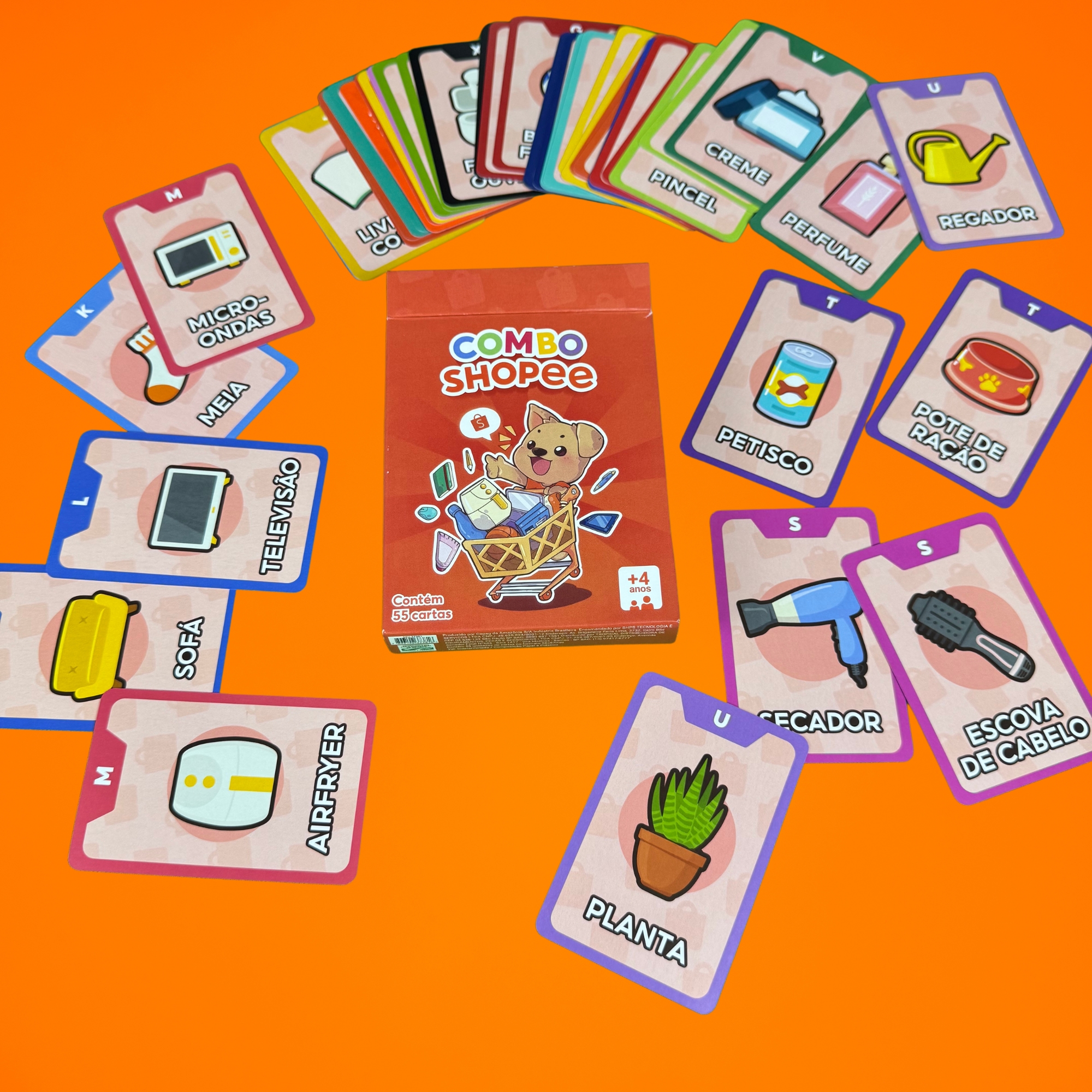 Jogo Combo Shopee c/ 55 Cartas Copag - 37382 (EXCLUSIVO SHOPEE KIDS)