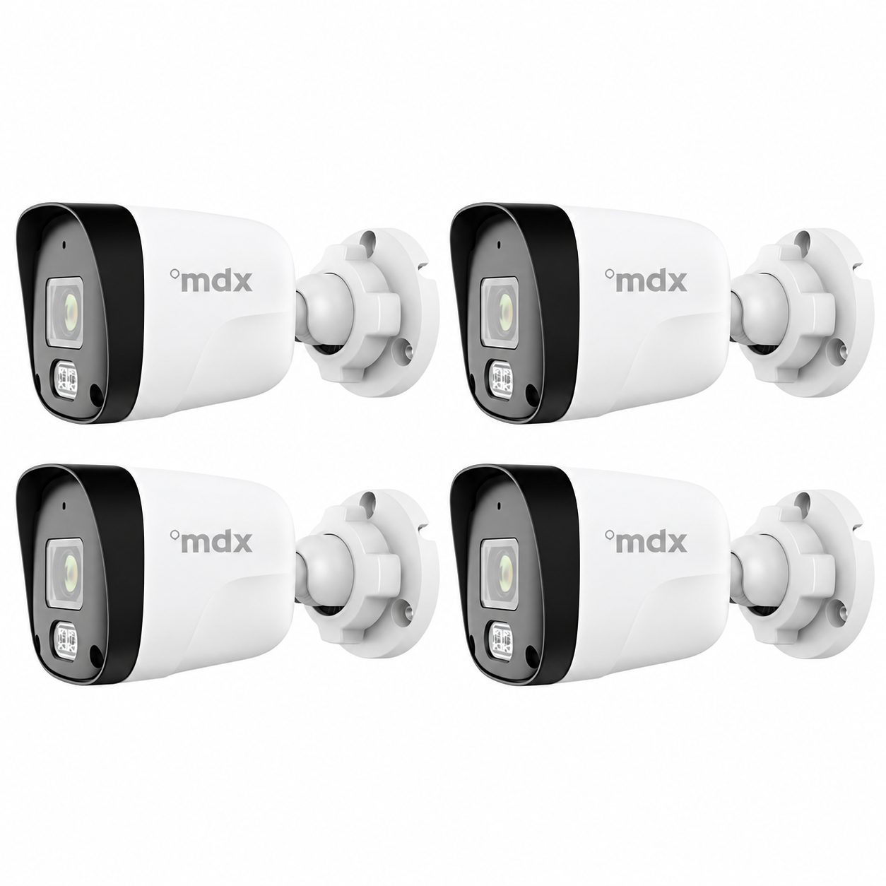 Kit 4 Câmeras Bullet de Rede 2MP 30 IR c/ Detecção Movimento Visão Noturna MDX - BIP23001-N 700086M