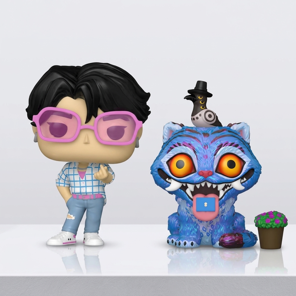Boneco Colecionável Funko Pop! Guerreiras do K-Pop - Jinu & Derpy e Sussie (Glow) - Candide