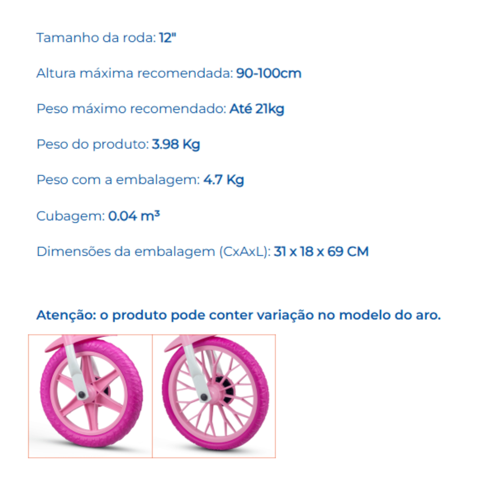 Kit Bicicleta Infantil Aro 12 Mickey Nathor com Rodinhas + Kit de Proteção Infantil 3X1
