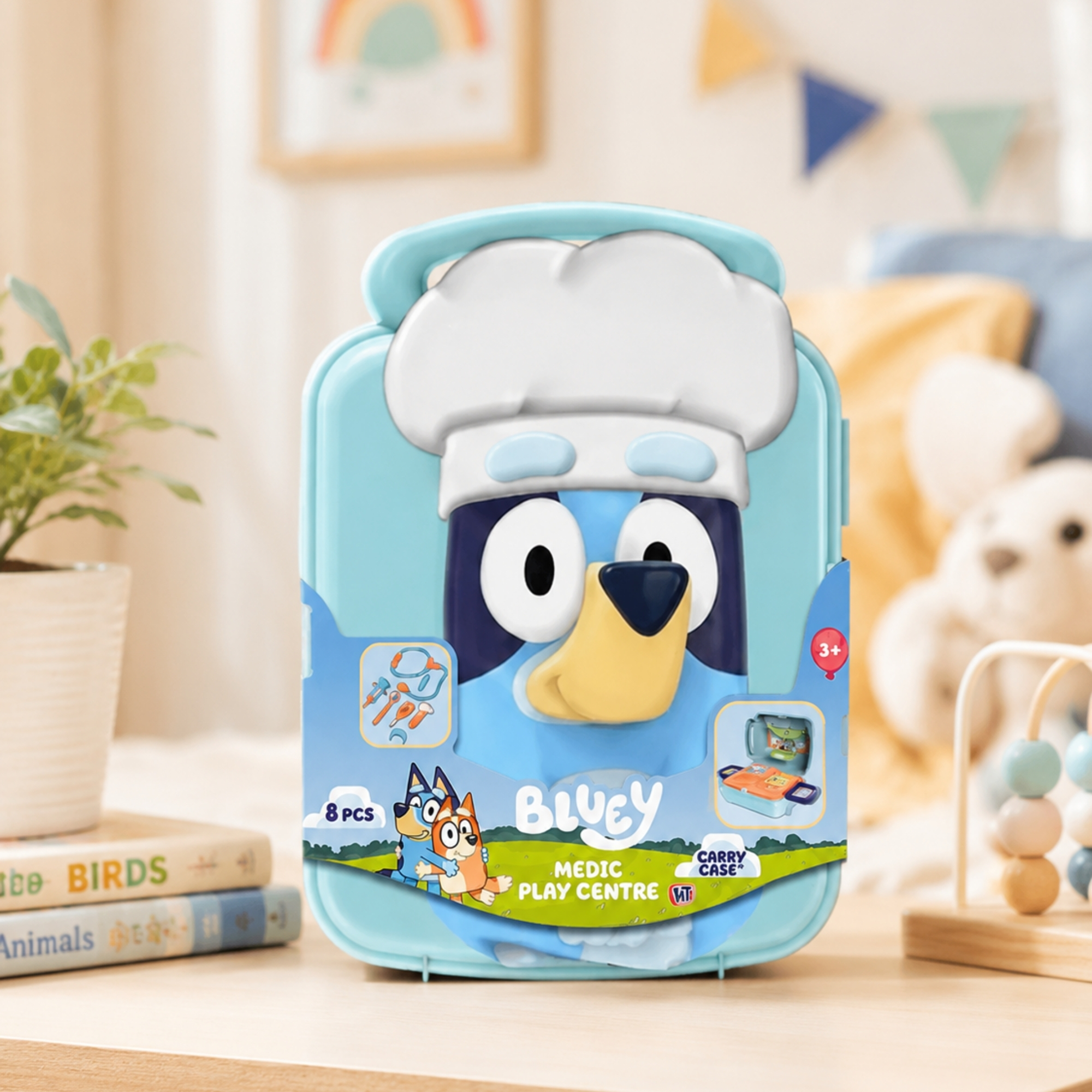 Kit Maleta Cozinha Chef Bluey c/ Acessório + Brinquedo Caixa Registradora Bluey