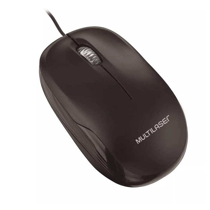 Mouse USB optico 1200dpi (Box) MO255 preto - Multilaser