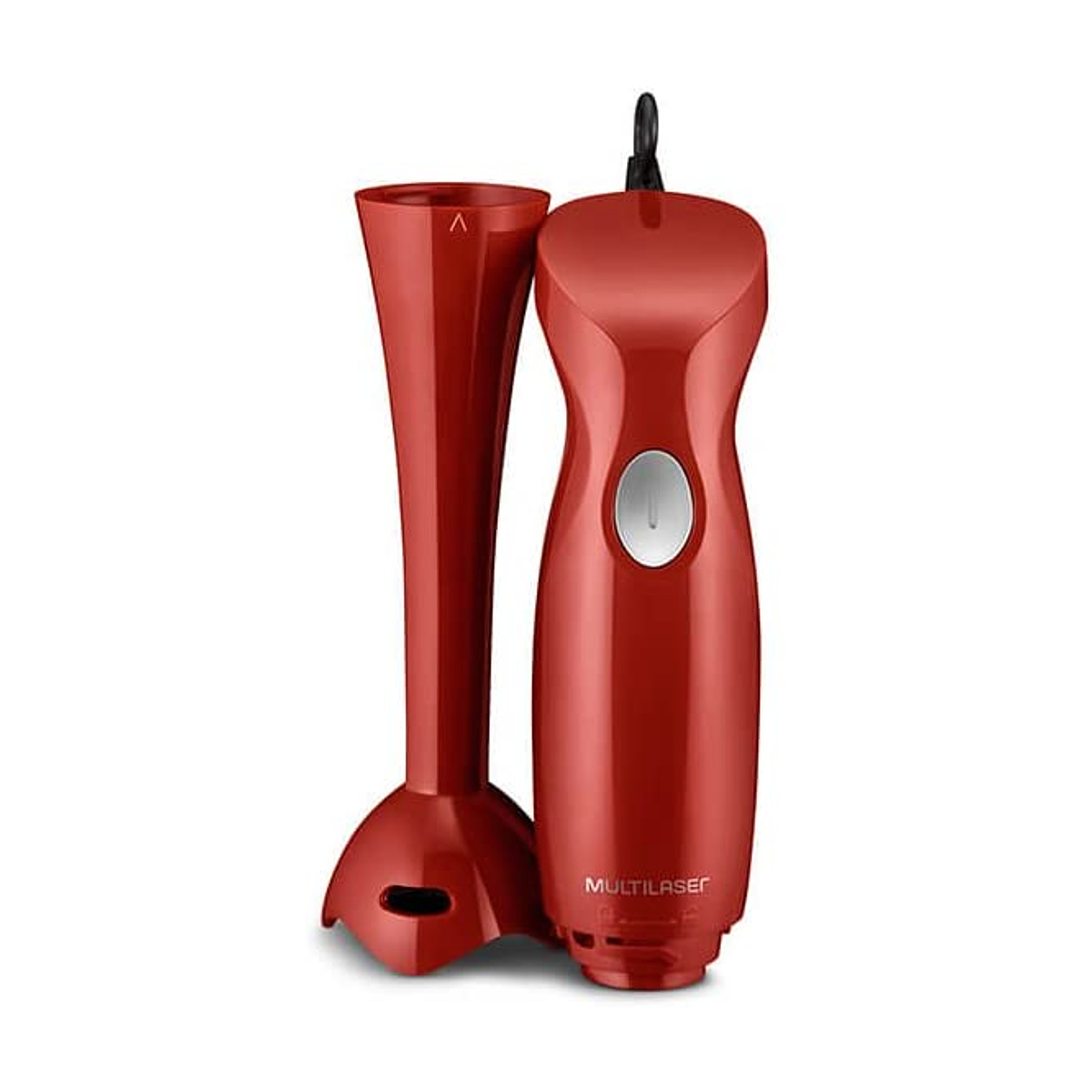 Mixer de Alimentos Vermelho Gourmet 220V 200W Copo de 500ml 1 Velocidade Lâmina de Aço Inoxidável Multilaser - FP012
