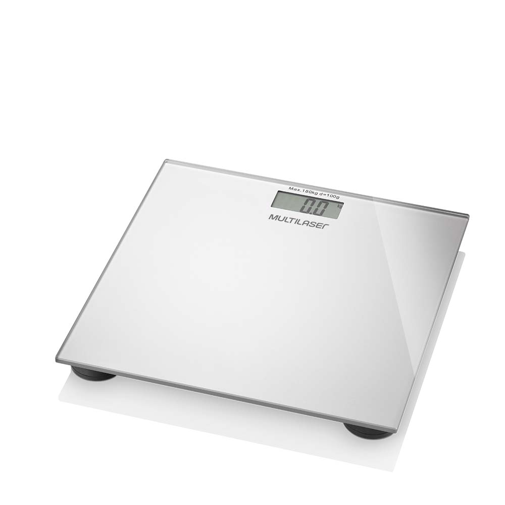 Balança Digital Digi-Health Serene Vidro Temperado Suporta até 180kg Prata Multilaser - HC021