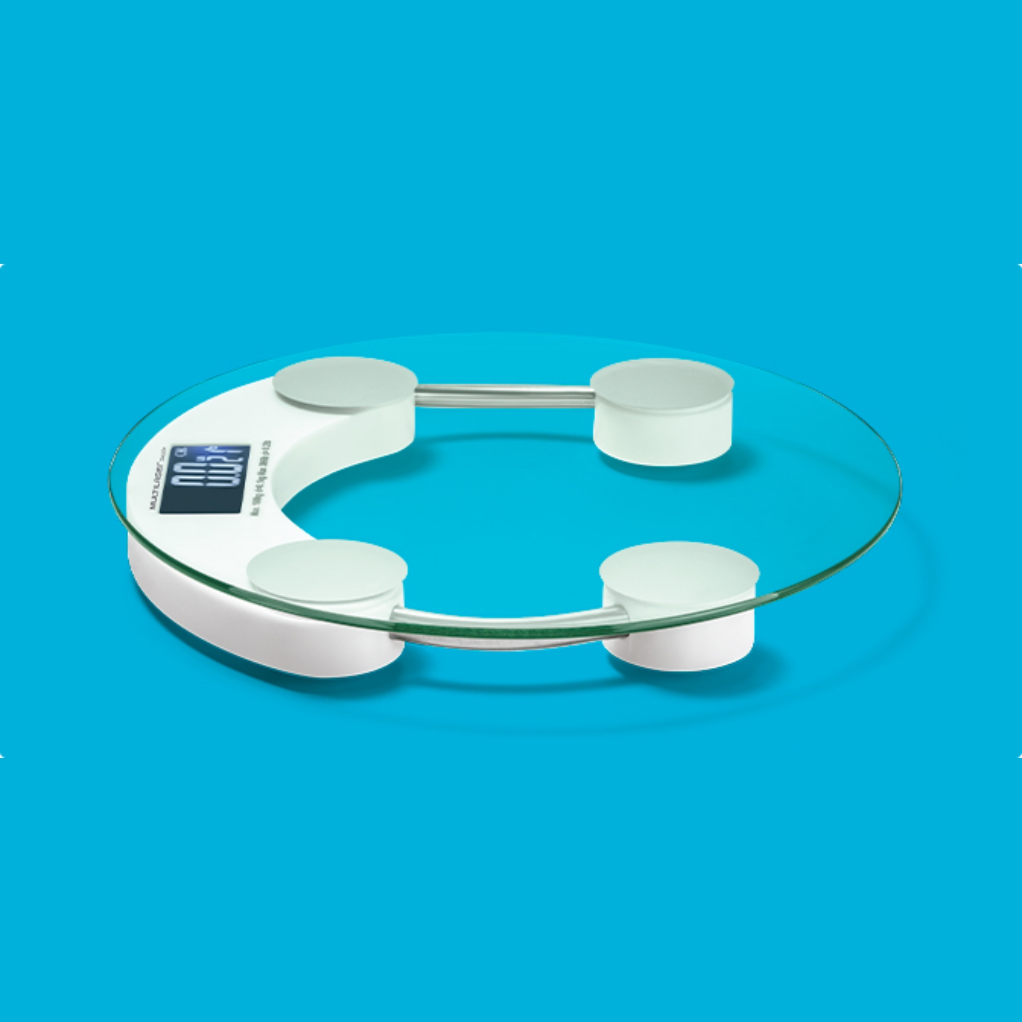 Balança Digital Eatsmar Vidro Temperado Resistente Suporta até 180kg Brnaca Multilaser - HC039