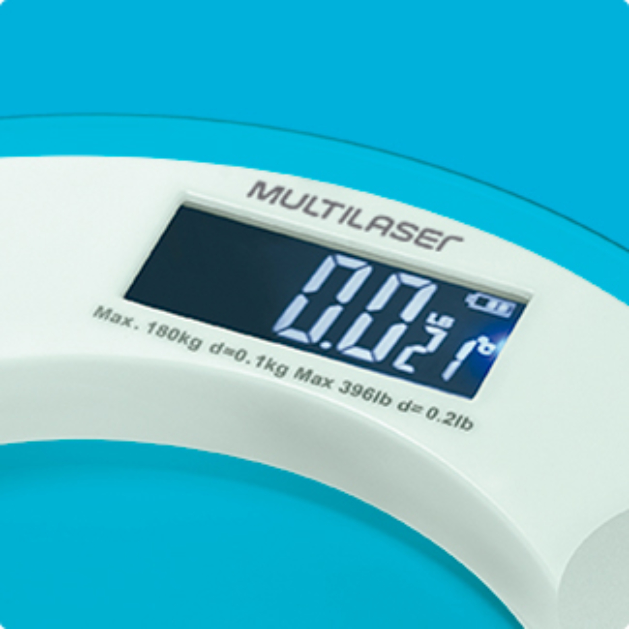 Balança Digital Eatsmar Vidro Temperado Resistente Suporta até 180kg Brnaca Multilaser - HC039