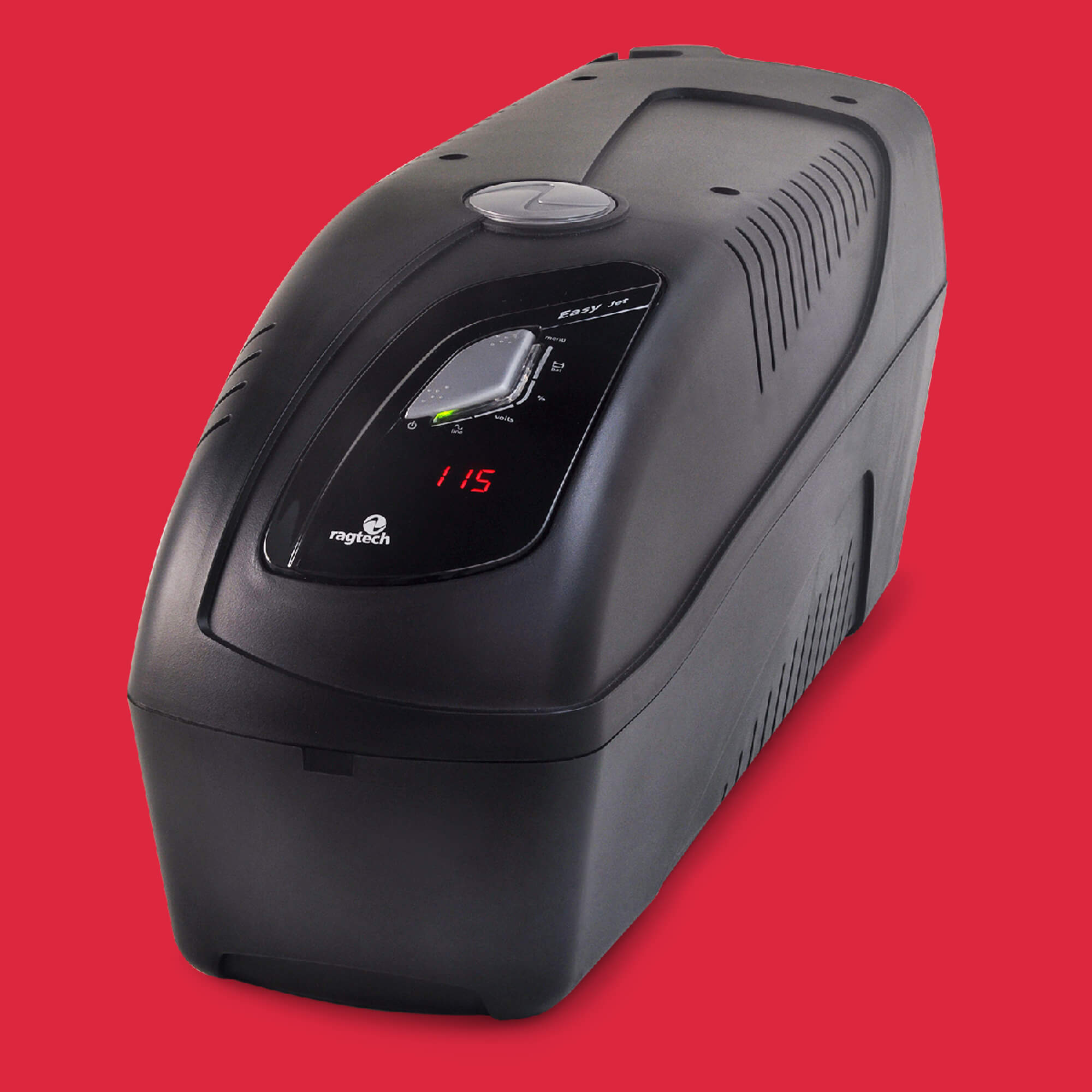 Nobreak Ragtech 2000VA CBUTI 20NEJ4222 Easy Jet Preto Trivolt 8 tomadas Sensor de temperatura