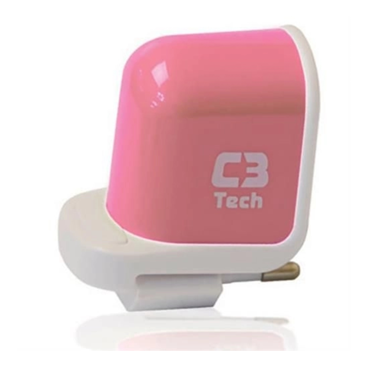 Carregador Dobravel USB Rosa Tablets/Smartphones/GPS C3Tech  - UC-01U
