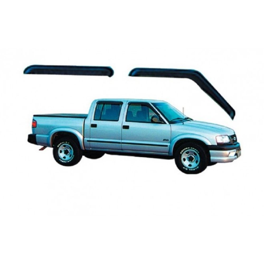 Calha de Chuva para Chevrolet S10 1996 a 2011 Cabine Dupla 4 portas TG Poli - 23008