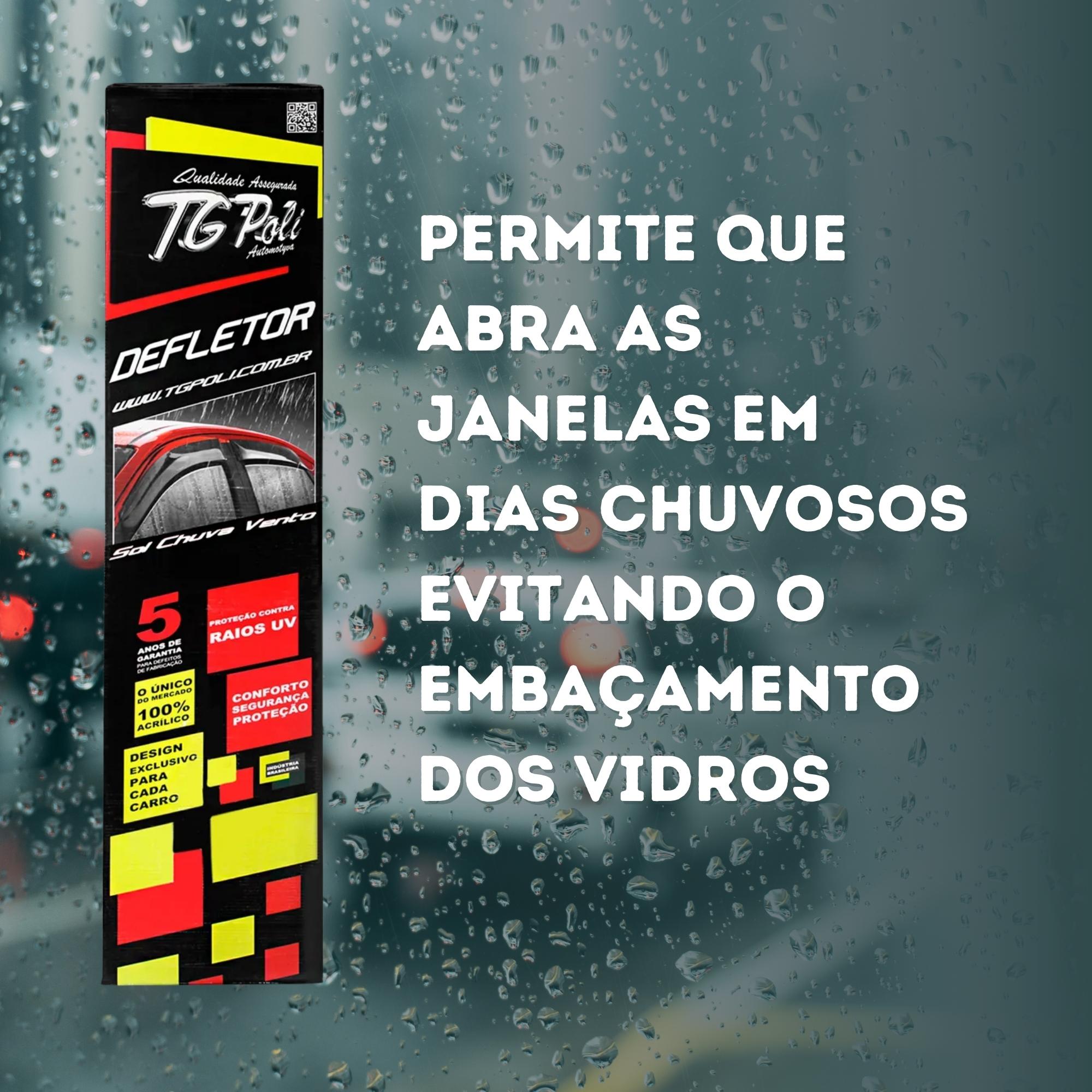 Calha de Chuva para Strada CS/CE/CD 96/20 Palio 96/11 Fire 12/16 2 Portas TG Poli 24002