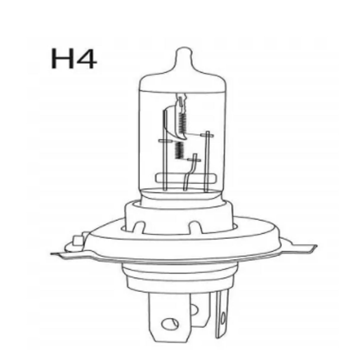 Lâmpada Automotiva Halógena H4 12V 55W/60W Tiger Auto TG1015.H4