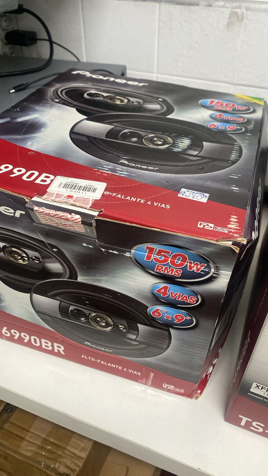 **OUTLET** Par de Alto Falante Pioneer Som Automotivo TS-6990BR 6x9 Polegadas Quadriaxial 150W RMS