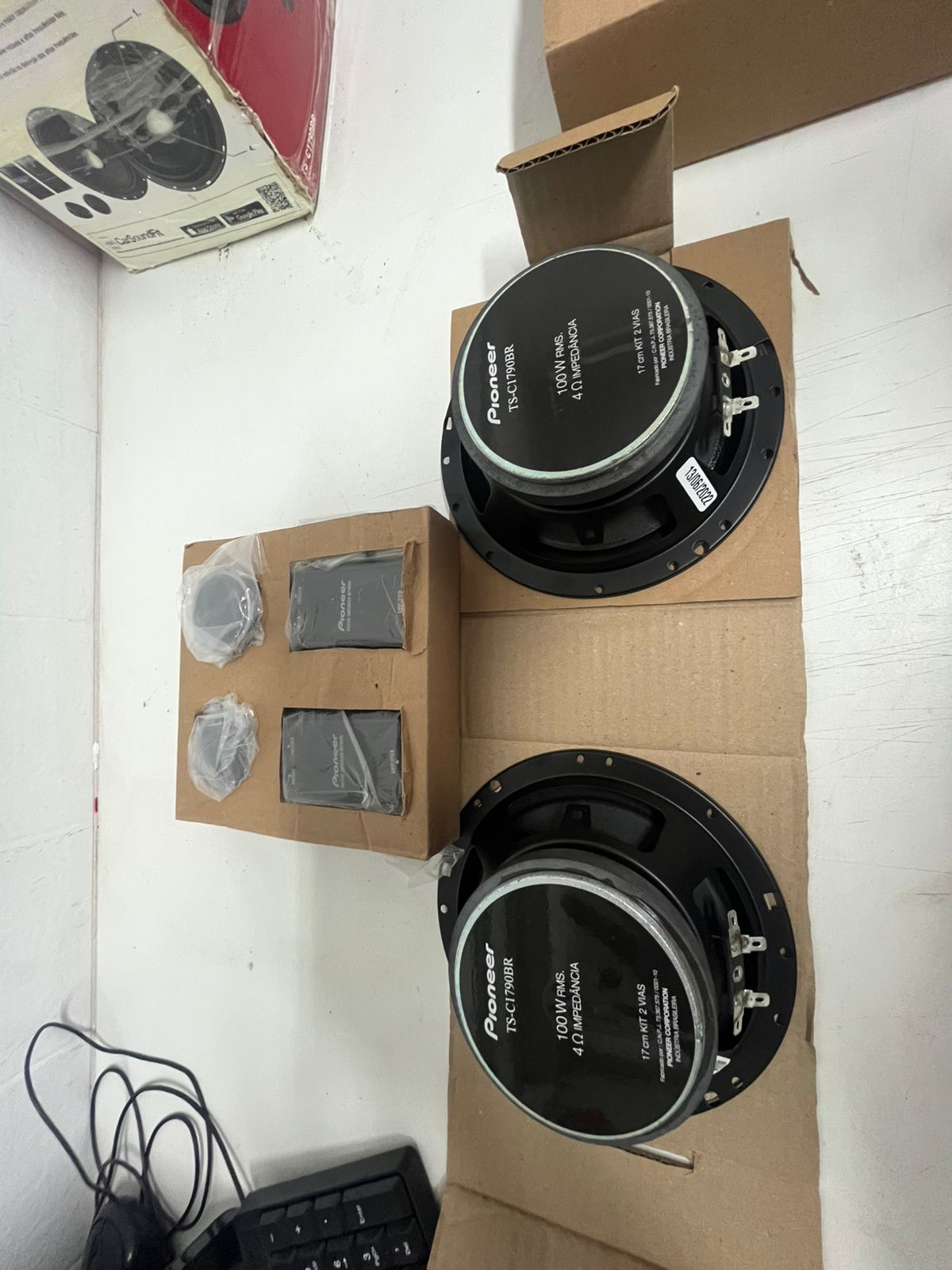 **OUTLET** Kit 2 Vias Pioneer Com Par Alto Falantes / Tweeter / Crossover TS-C1790BR 6 pol 100W RMS 4 Ohms